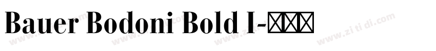 Bauer Bodoni Bold I字体转换